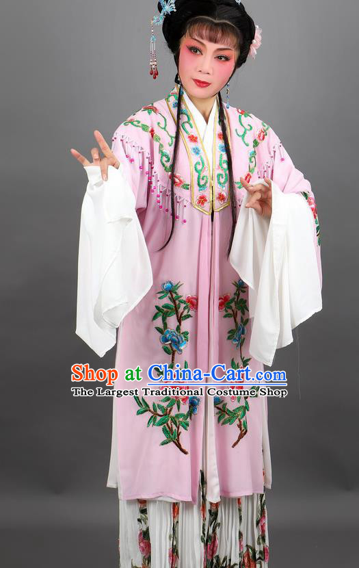 Professional Chinese Traditional Beijing Opera Pink Cloak Ancient Nobility Lady Costume for Women