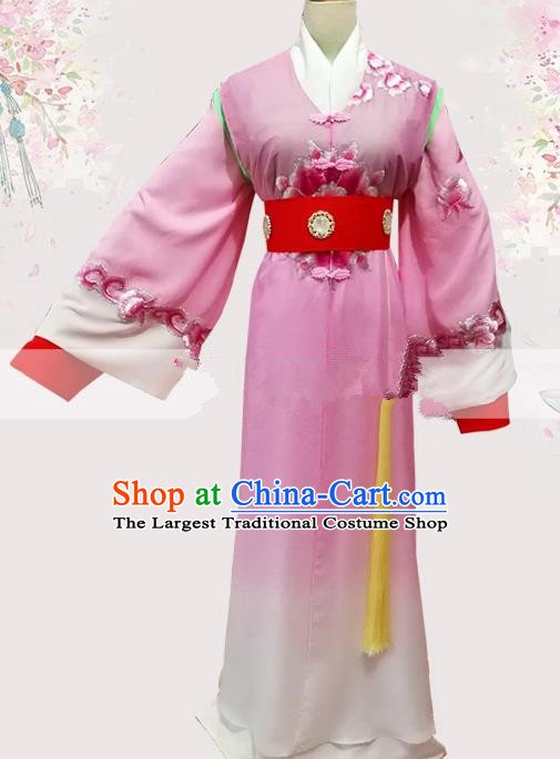 Professional Chinese Traditional Beijing Opera Pink Robe Ancient Scholar Costume for Men