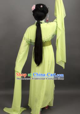 Professional Chinese Traditional Beijing Opera Embroidered Green Dress Ancient Palace Princess Costume for Women