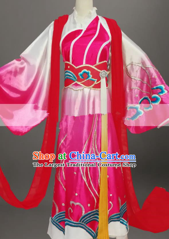Professional Chinese Traditional Beijing Opera Diva Rosy Dress Ancient Country Lady Costume for Women