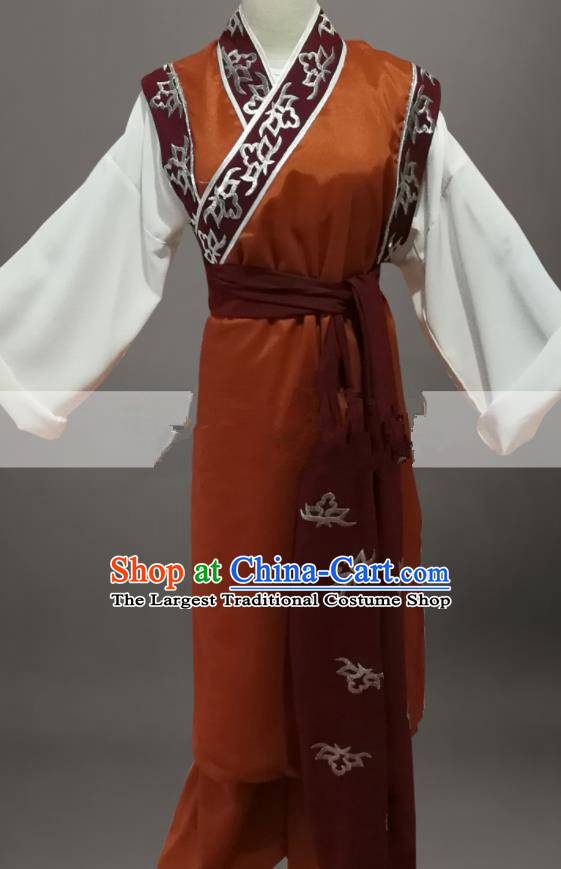 Professional Chinese Traditional Beijing Opera Old Male Brown Clothing Ancient Landlord Costume for Men