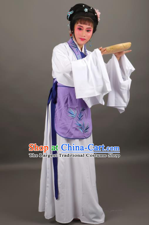 Professional Chinese Traditional Beijing Opera Maidservants Dress Ancient Country Lady Costume for Women