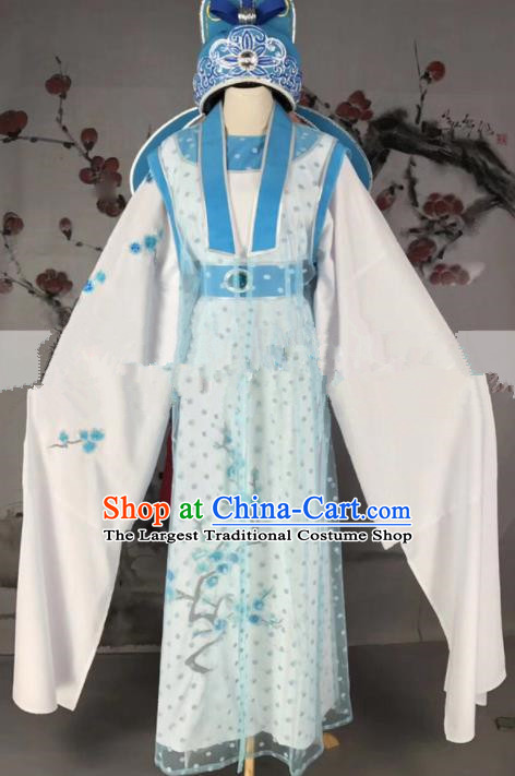Professional Chinese Traditional Beijing Opera Niche Clothing Ancient Scholar Costume and Hat for Men
