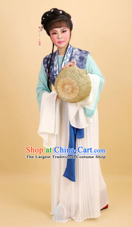 Chinese Traditional Peking Opera Country Lady Dress Ancient Maidservant Costume for Women