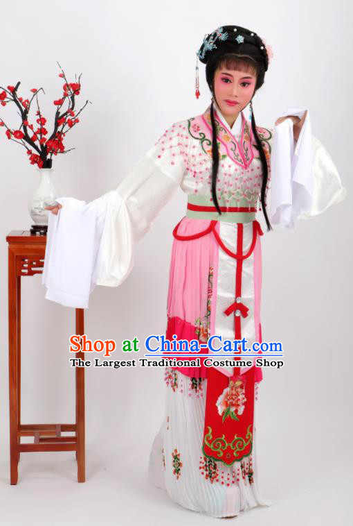 Chinese Traditional Peking Opera Actress Hua Tan Pink Dress Ancient Rich Lady Costume for Women