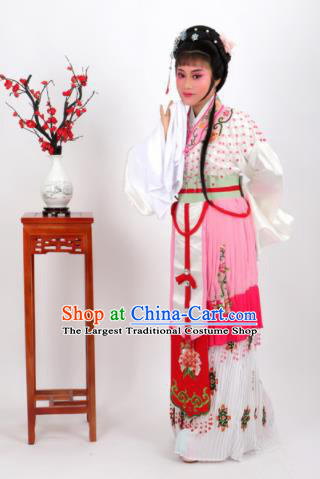 Chinese Traditional Peking Opera Actress Hua Tan Pink Dress Ancient Rich Lady Costume for Women