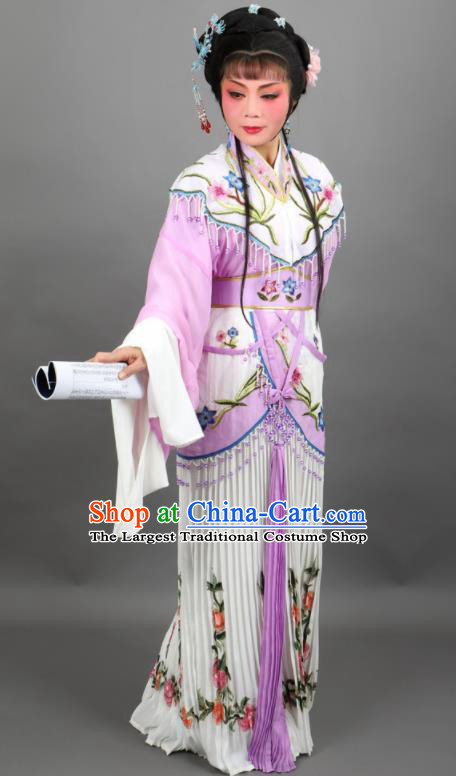 Professional Chinese Traditional Peking Opera Diva Purple Dress Ancient Palace Princess Costume for Women