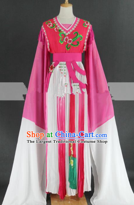 Professional Chinese Traditional Peking Opera Rosy Dress Ancient Palace Maid Costume for Women
