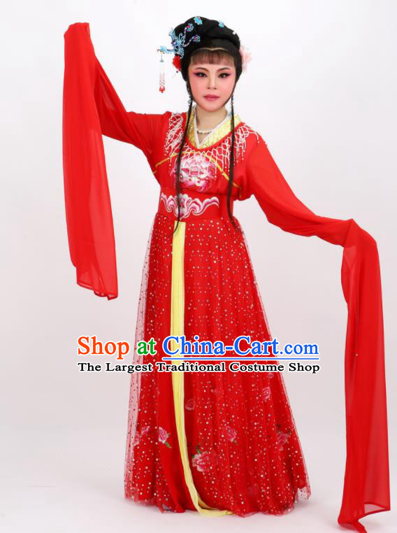 Professional Chinese Traditional Peking Opera Princess Red Dress Ancient Palace Lady Costume for Women