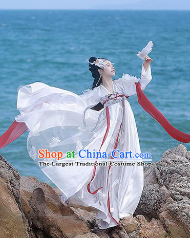 Asian Chinese Tang Dynasty Princess Hanfu Dress Traditional Ancient Myth Goddess Costumes for Women