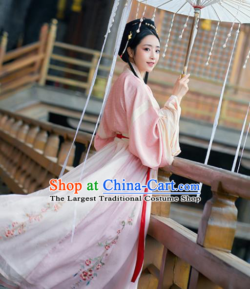 Asian Chinese Jin Dynasty Imperial Consort Hanfu Dress Traditional Ancient Myth Goddess Luo Costumes for Women