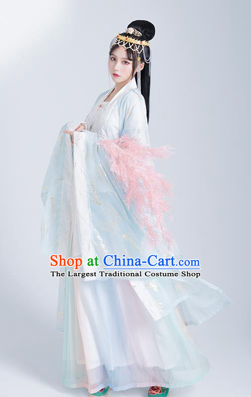 Asian Chinese Tang Dynasty Princess Hanfu Dress Traditional Ancient Goddess Court Lady Costumes for Women