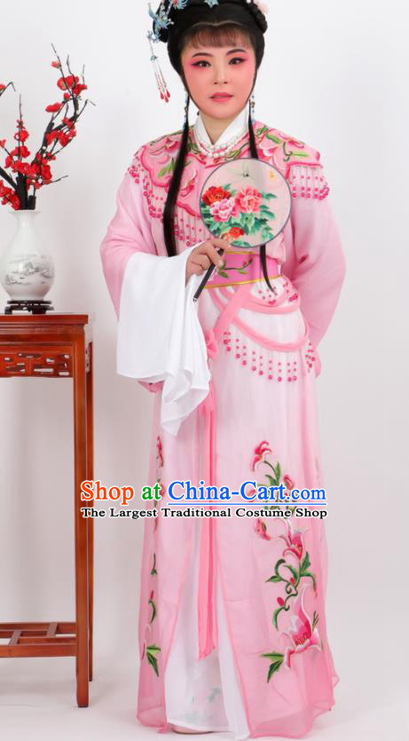 Chinese Traditional Peking Opera Actress Court Princess Pink Dress Ancient Palace Lady Costume for Women