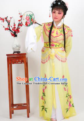 Chinese Traditional Peking Opera Actress Court Princess Yellow Dress Ancient Palace Lady Costume for Women