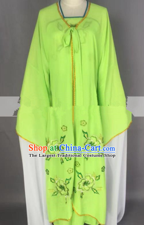 Chinese Traditional Peking Opera Actress Servant Girl Green Dress Ancient Poor Lady Costume for Women