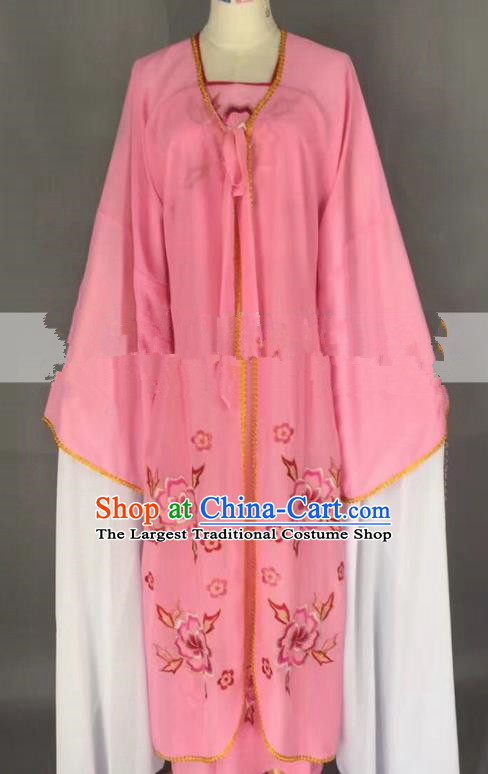 Chinese Traditional Peking Opera Actress Servant Girl Pink Dress Ancient Poor Lady Costume for Women