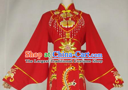 Chinese Traditional Peking Opera Diva Wang Zhaojun Red Dress Ancient Imperial Consort Costume for Women