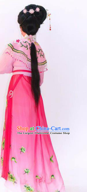 Chinese Traditional Peking Opera Princess Pink Dress Ancient Imperial Consort Costume for Women