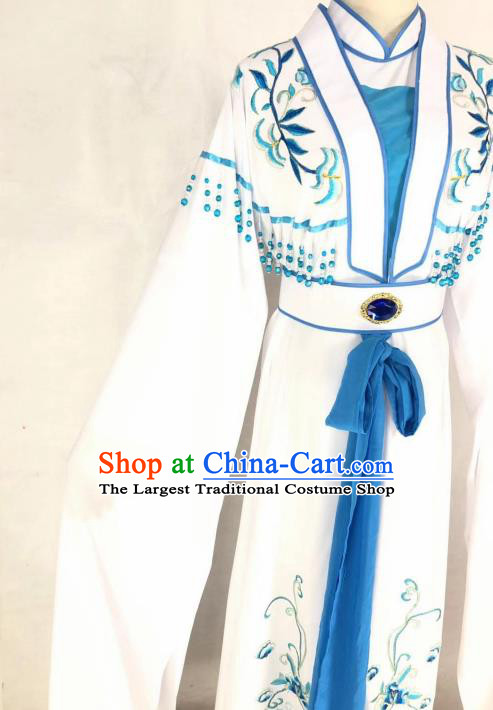 Chinese Traditional Peking Opera Actress Blue Dress Ancient Rich Lady Costume for Women