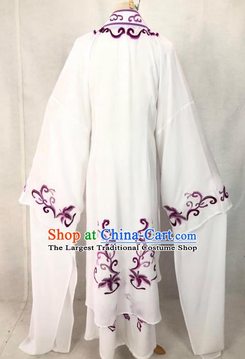 Chinese Traditional Peking Opera Actress White Dress Ancient Madam White Snake Costume for Women