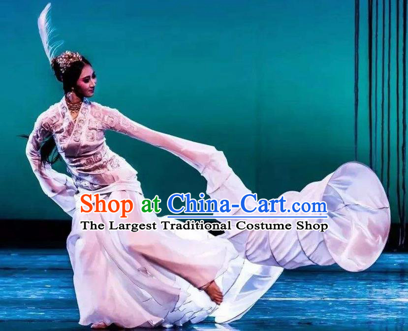 Chinese Ancient Stateswoman Fu Hao White Hanfu Dress Shang Dynasty Empress Fuhao Costumes Complete Set