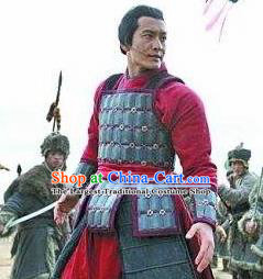 Chinese Ancient Southern Song Dynasty General Yue Fei Costumes Body Armor Complete Set