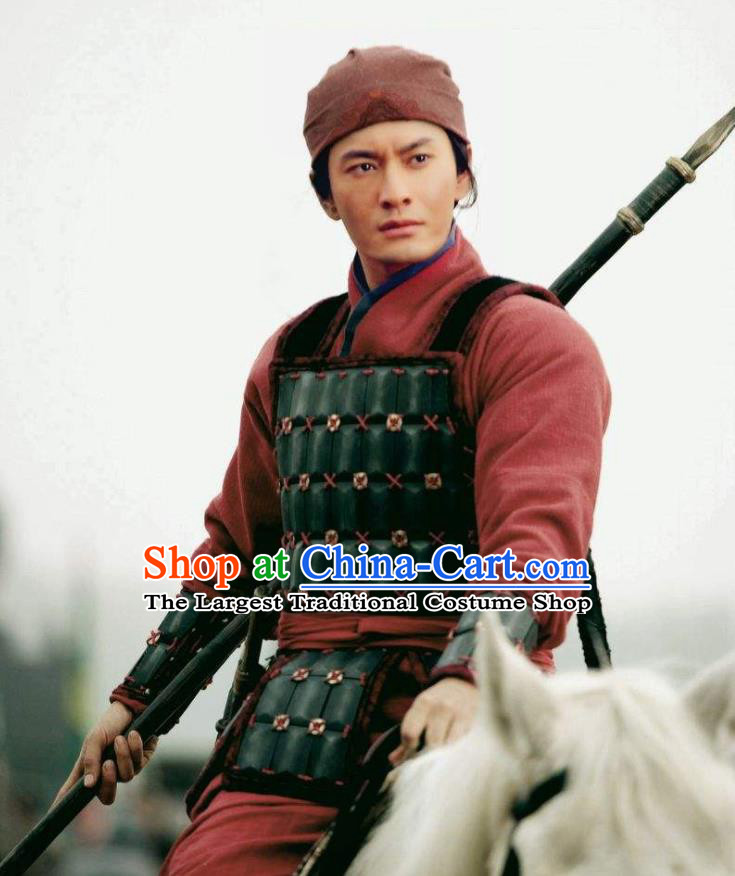 Chinese Ancient Southern Song Dynasty General Yue Fei Costumes Body Armor Complete Set