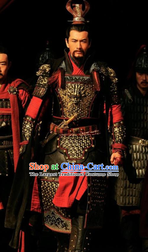 Chinese Ancient Southern Song Dynasty General Yue Fei Body Armor Costumes Complete Set