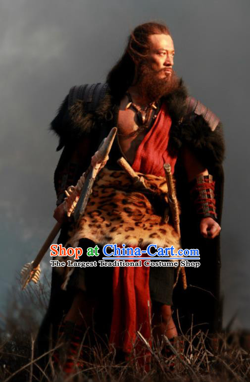 Chinese Ancient Mythology Warrior God Chi You Clothing New Stone Age Nine Li Tribe Donald Chiyou Costumes Complete Set
