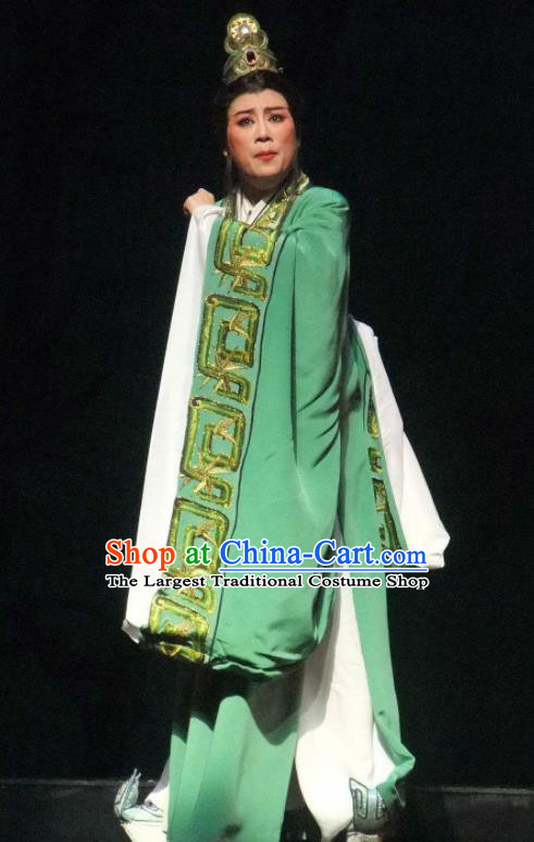 Chinese Ancient Warring States Period Minister Han Fei Deep Green Hanfu Clothing Philosopher Han Feizi Hanfu Costumes Complete Set