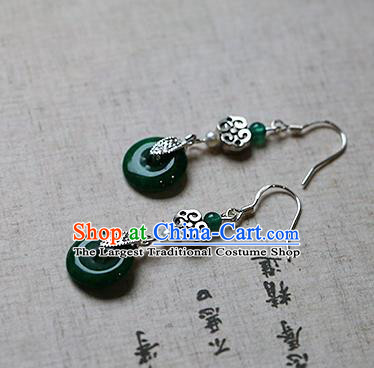Chinese Traditional Hanfu Peace Buckle Ear Accessories Ancient Tang Dynasty Princess Earrings for Women