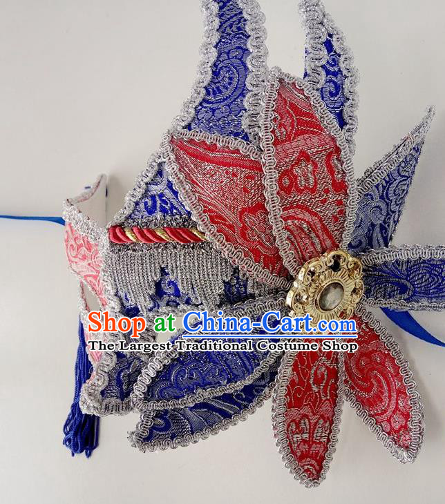Handmade Halloween Venice Carnival Red Mask Fancy Ball Cosplay Stage Show Face Masks Accessories for Women