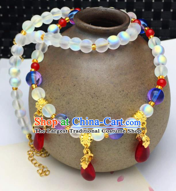 Chinese Traditional Hanfu Jewelry Accessories Ancient Tang Dynasty Princess Beads Necklace for Women