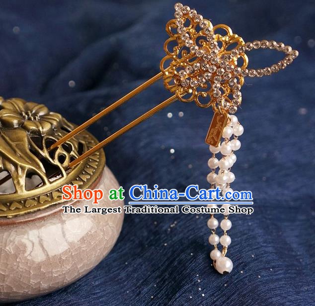 Chinese Ancient Song Dynasty Princess Tassel Hairpins Traditional Hanfu Court Hair Accessories for Women