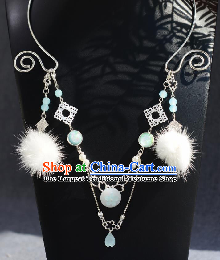 Chinese Traditional Hanfu Jewelry Accessories Ancient Ming Dynasty Princess Necklace for Women