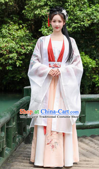 Traditional Chinese Song Dynasty Replica Costumes Ancient Palace Princess Hanfu Dress Complete Set for Women