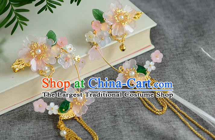 Chinese Ancient Ming Dynasty Palace Princess Hair Claws Hairpins Traditional Hanfu Court Hair Accessories for Women