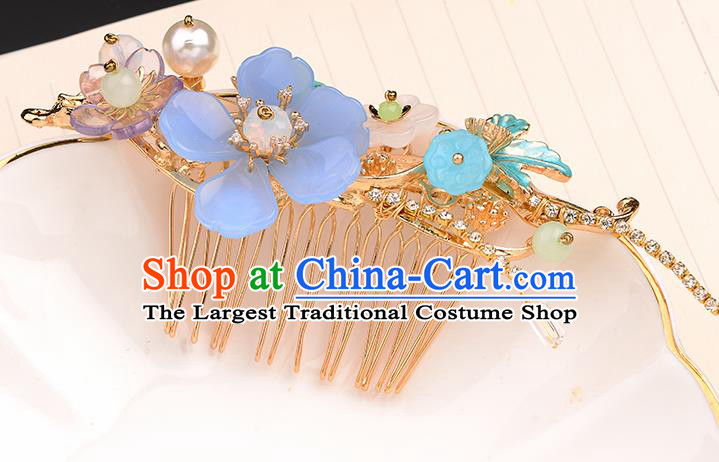 Chinese Ancient Tang Dynasty Princess Hair Comb Hairpins Traditional Hanfu Court Hair Accessories for Women