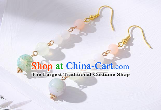 Chinese Traditional Hanfu Jewelry Accessories Ancient Ming Dynasty Princess Earrings for Women
