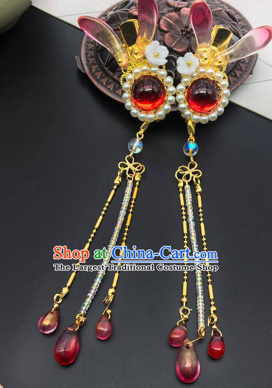Chinese Ancient Ming Dynasty Princess Pearls Hair Claws Hairpins Traditional Hanfu Court Hair Accessories for Women