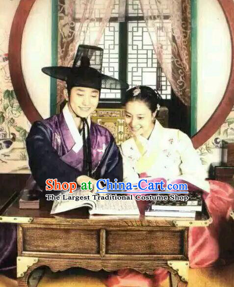 Traditional Korean Ancient Court Hanbok Asian Korea Princess and Prince Apparel Costumes Complete Set for Women for Men