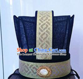Chinese Traditional Handmade Han Dynasty Hat Ancient Drama Minister Headwear for Men
