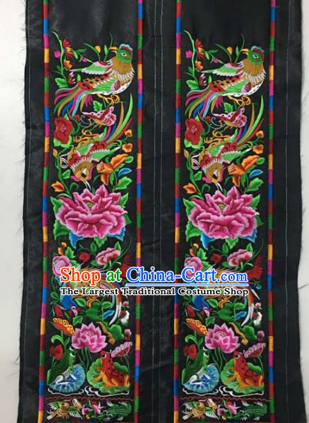 Chinese Traditional Embroidery Cloth Accessories National Embroidered Peony Dress Patch