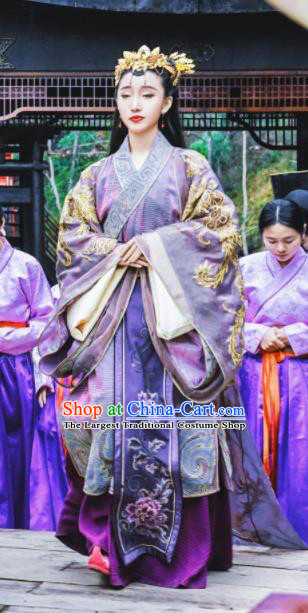 Chinese Drama Ancient Empress Costumes Jia Feng Xu Huang Traditional Han Dynasty Court Queen Hanfu Dress for Women