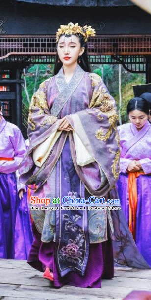 Chinese Drama Ancient Empress Costumes Jia Feng Xu Huang Traditional Han Dynasty Court Queen Hanfu Dress for Women