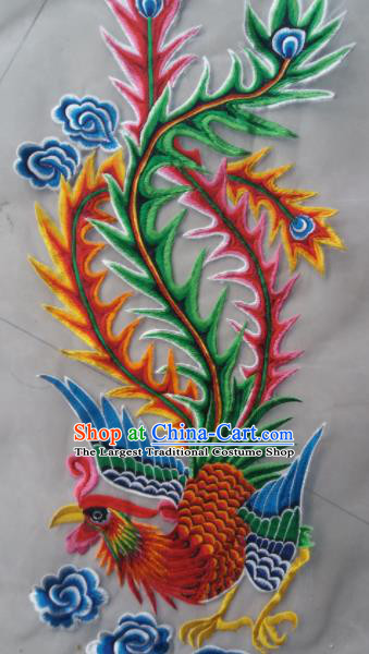 Chinese Traditional Embroidered Cloud Phoenix Applique National Dress Patch Embroidery Cloth Accessories