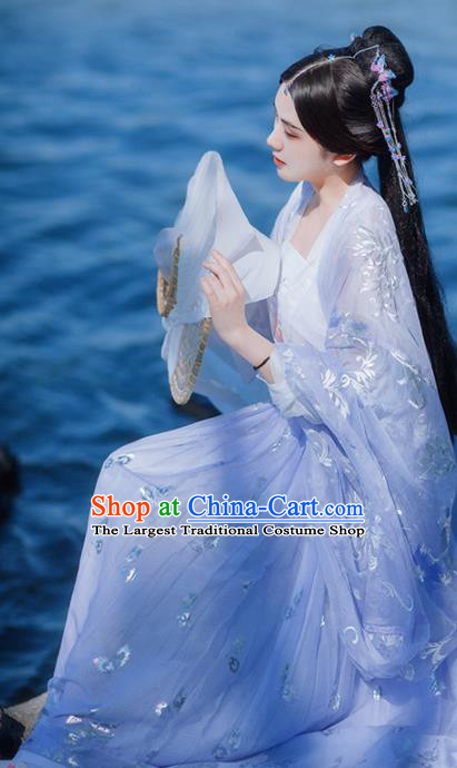 Traditional Chinese Tang Dynasty Imperial Consort Purple Hanfu Dress Ancient Palace Royal Princess Historical Costumes for Women