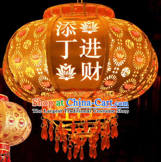 Handmade Traditional Chinese New Year Golden Lantern Hanging Lantern Asian Palace Ceiling Lanterns Ancient Lantern