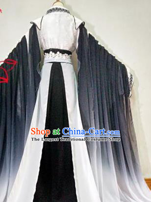 Chinese Traditional Cosplay Goddess Princess Black Costume Ancient Imperial Consort Hanfu Dress for Women