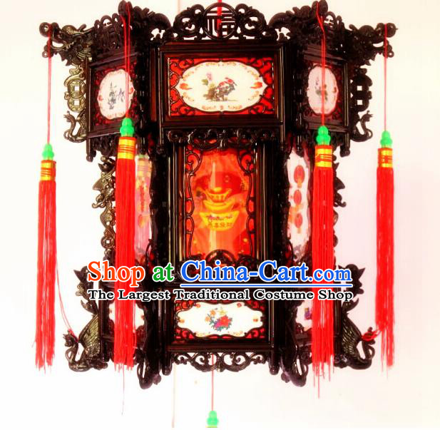 Chinese Traditional Handmade Plastic Palace Lantern Asian New Year Lantern Ancient Ceiling Lamp